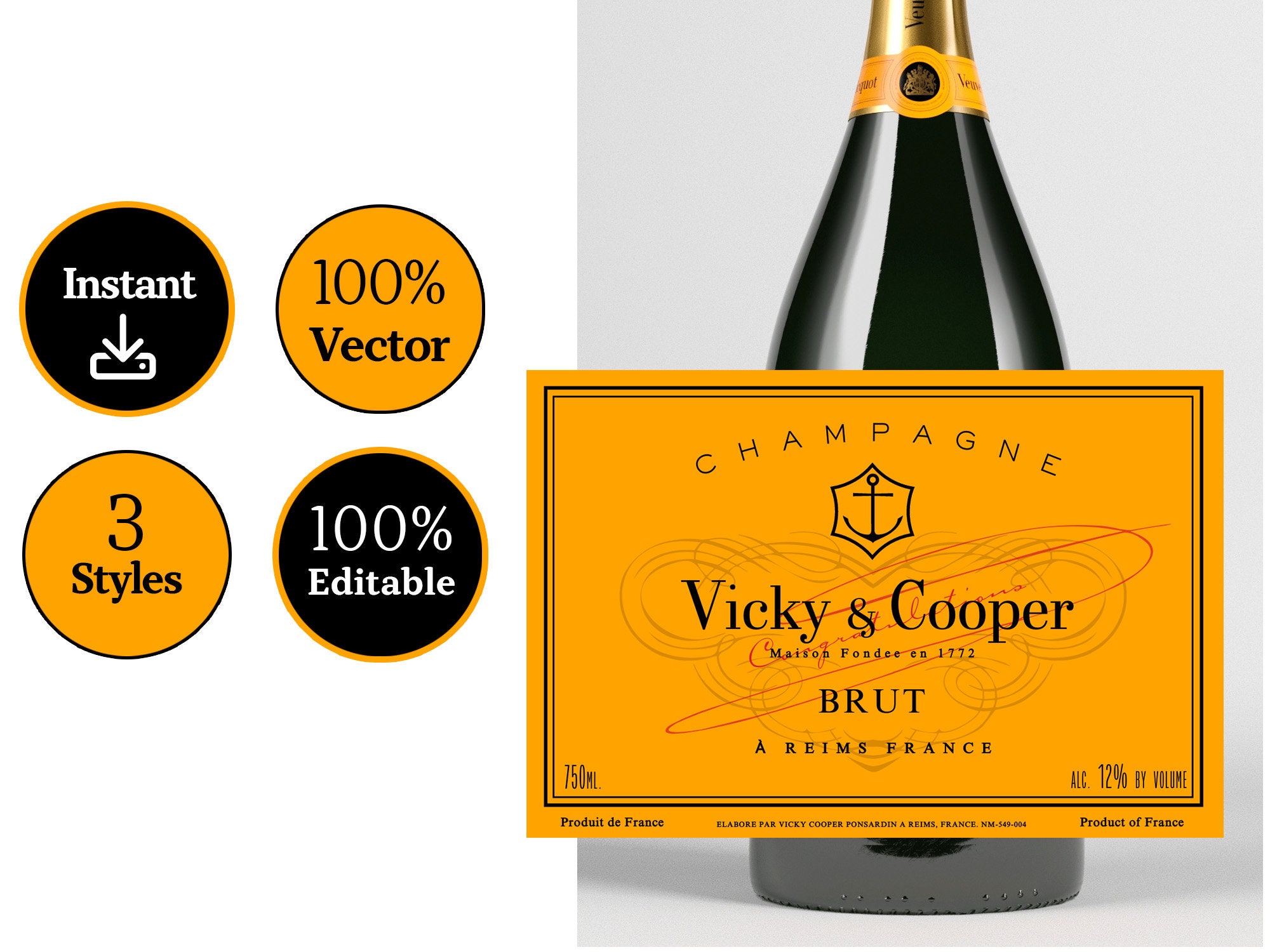 Downloadable Champagne Labels - Etsy