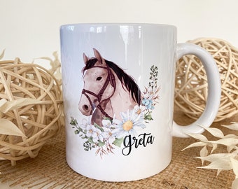 Personalized horse cup