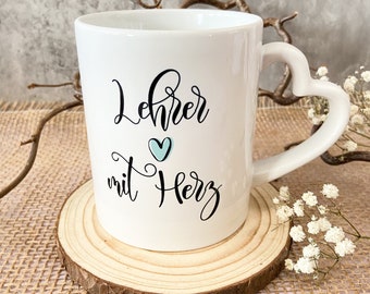 Tasse mit Herzgriff Lehrer