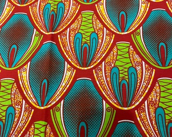 在庫処分セール / Print Wax / Fabric African Ankara Guaranteed GTP / Print アート・デザイン・音楽
