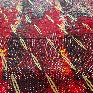 Metallic Gold Ankara Fabric: African Wax Print Cotton (Per Yard)