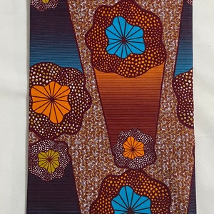 GTP Ankara Fabric: Floral African Wax Print, 100% Cotton (Per Yard)