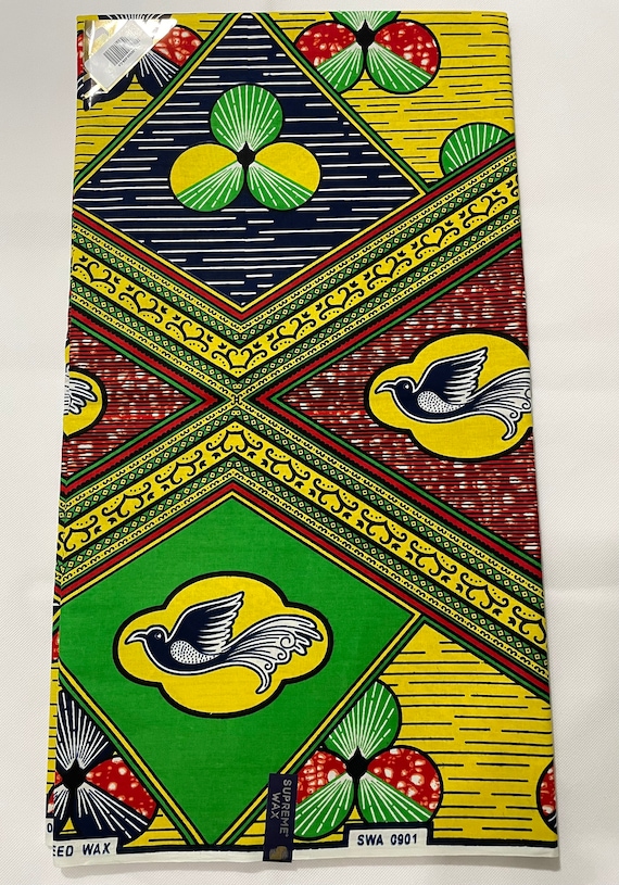 Tissu Wax Africain Ankara 100% Coton - Vente Au Mètre, Largeur 45", Motifs Africains