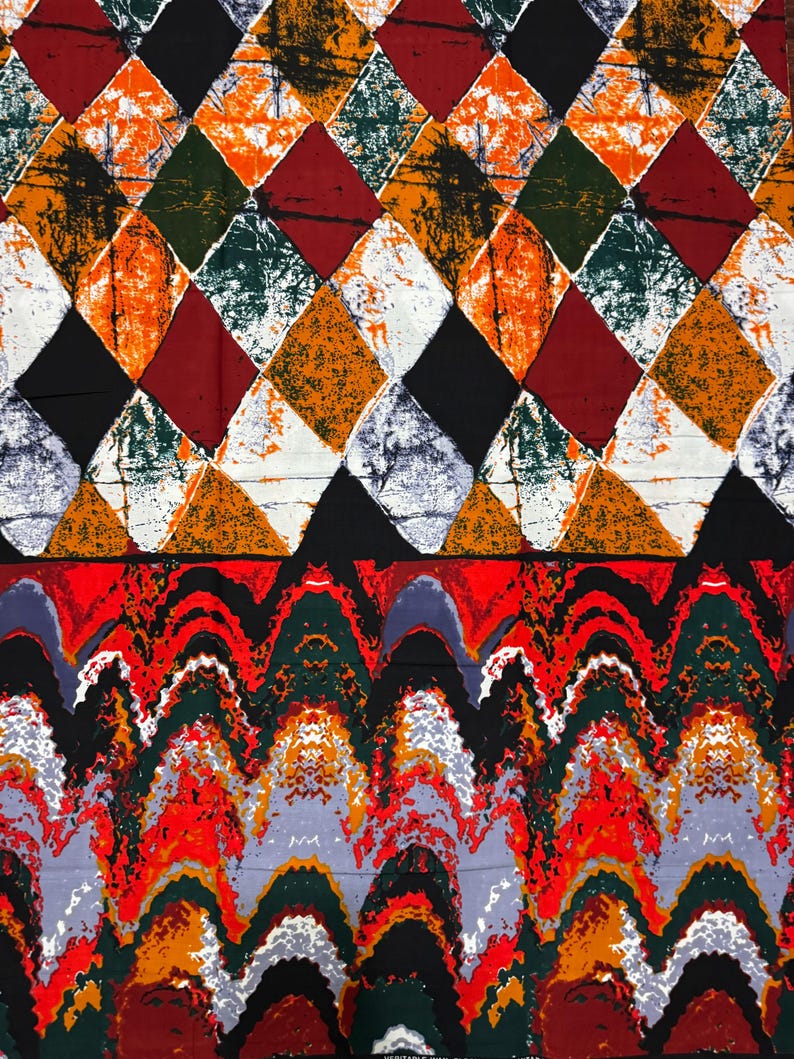 African Fabric- Multi-patterned 100% Cotton Ankara ( per Half-yard ) - Etsy