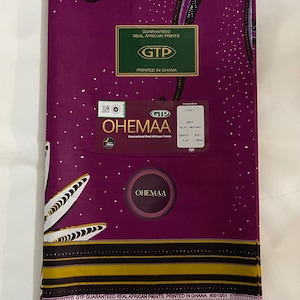 African Print  fabric/ Ankara Print fabric / GPT Guaranteed  / African wax print  / 100% Cotton  / Printed in Ghana / ( Per yard )