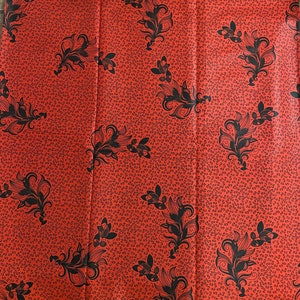 Red & Black Ankara Fabric: GTP Guaranteed African Wax Print (Per Yard)