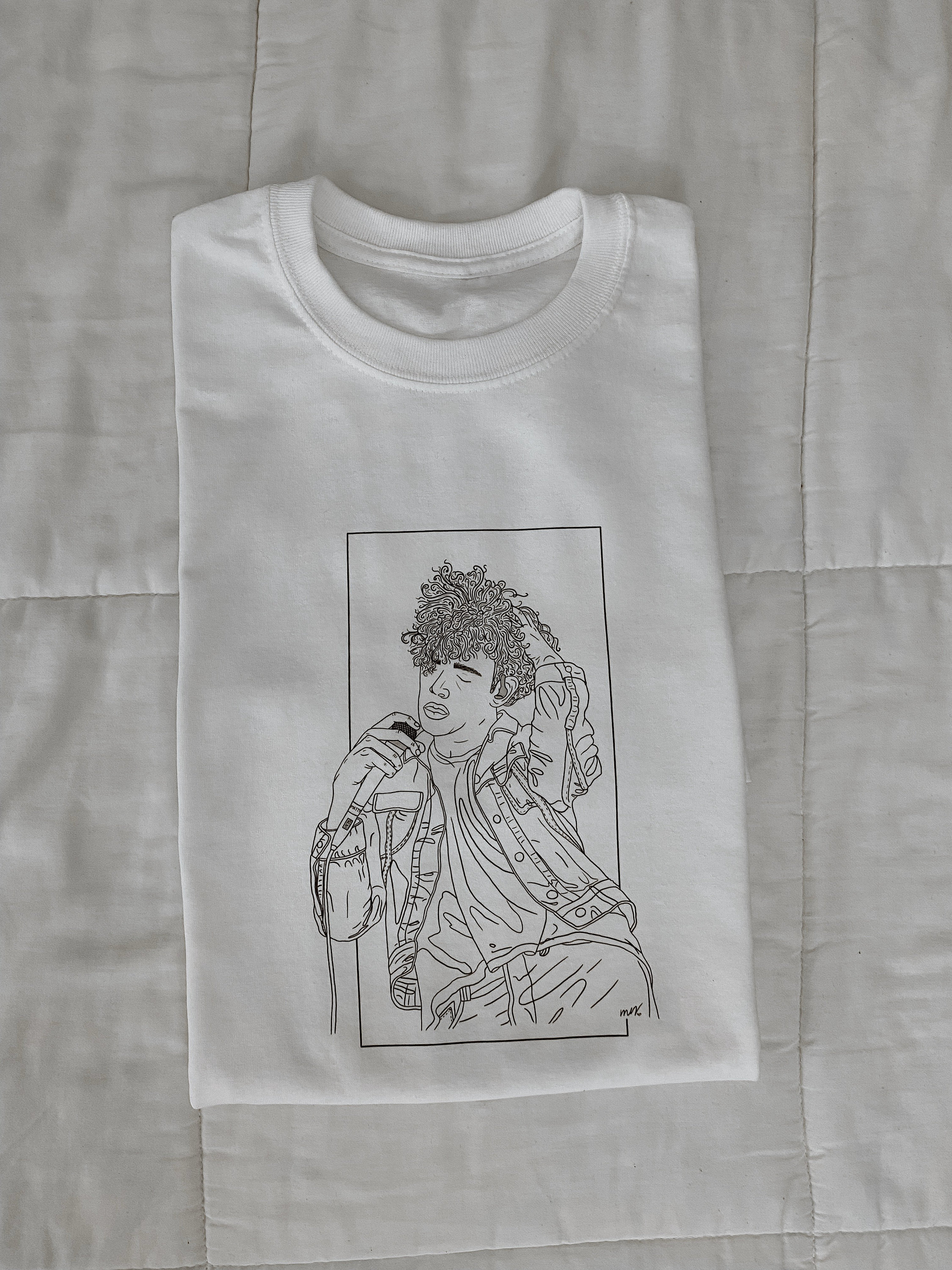 Matty healy t-shirt drawing // the 1975 // READ DESCRIPTION | Etsy