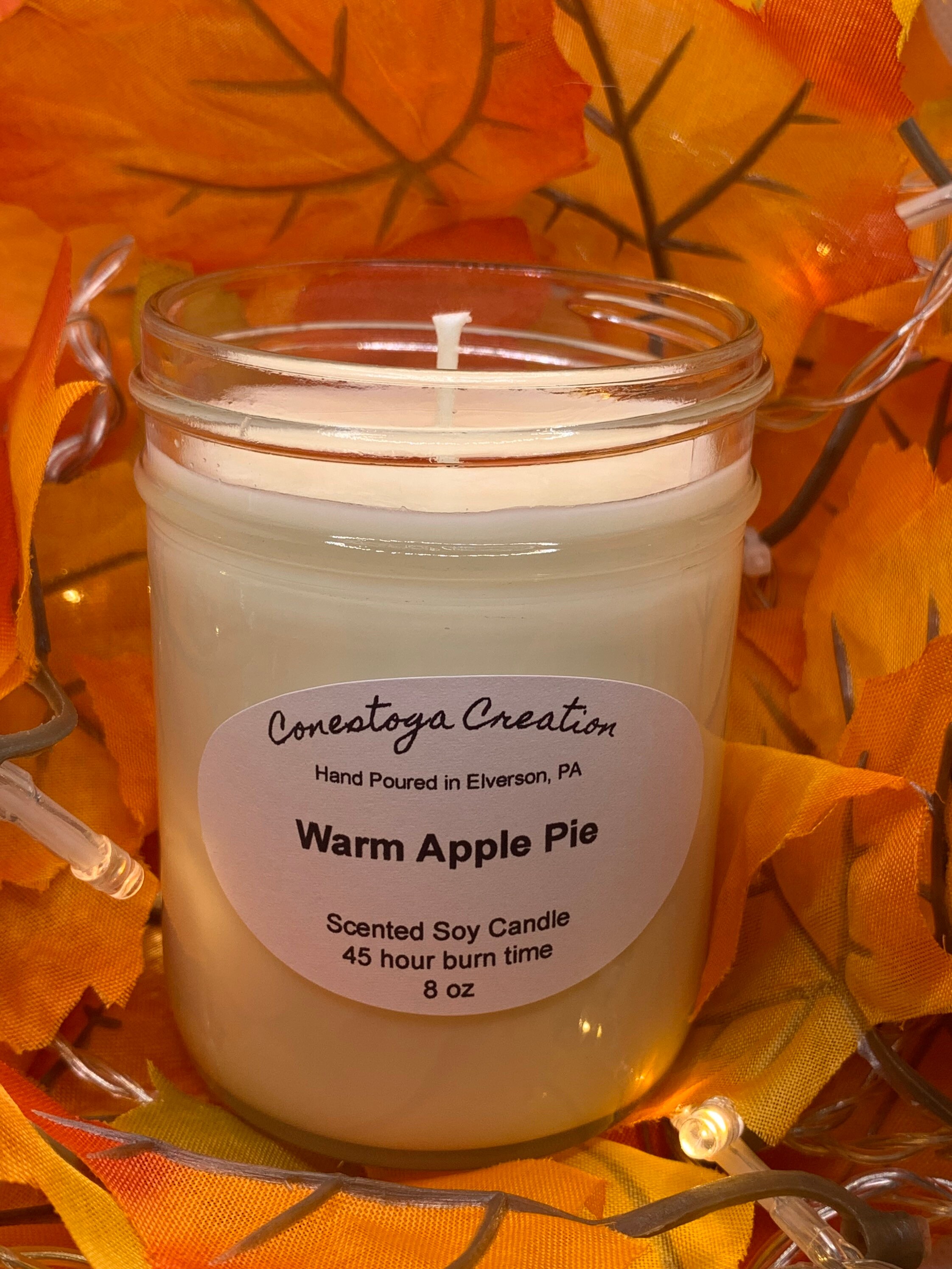 Warm Apple Pie Scented Soy Candle Autumn Candle Scents for Etsy