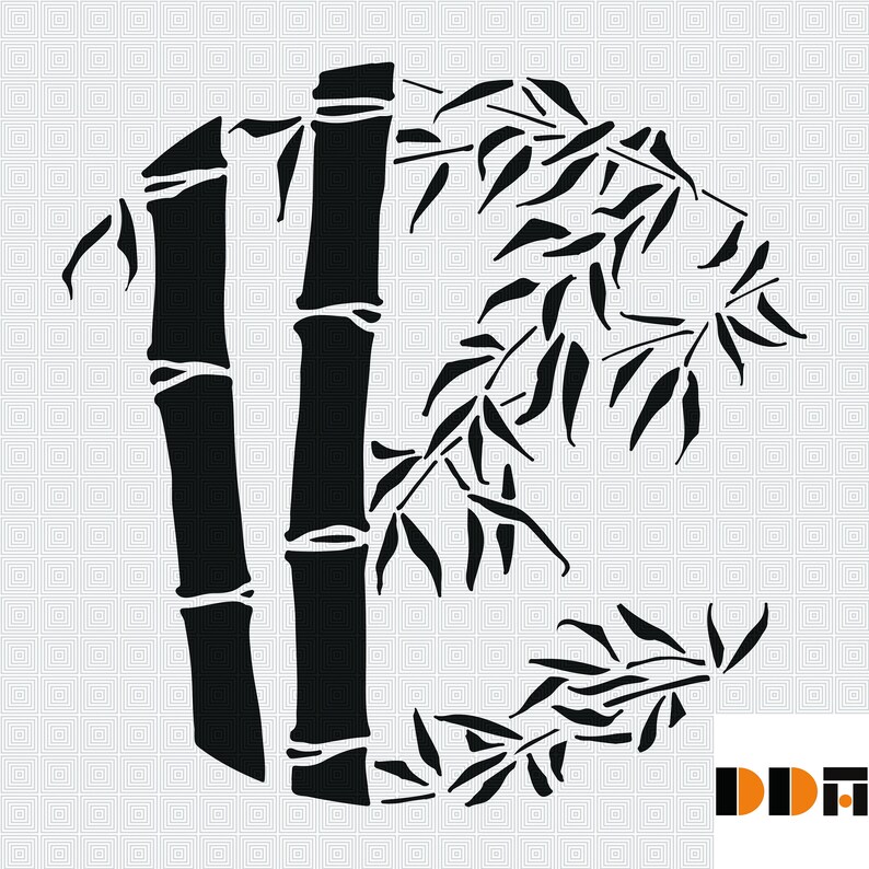 bamboo stencil fabric wall decor floor tile japanese katagami etsy