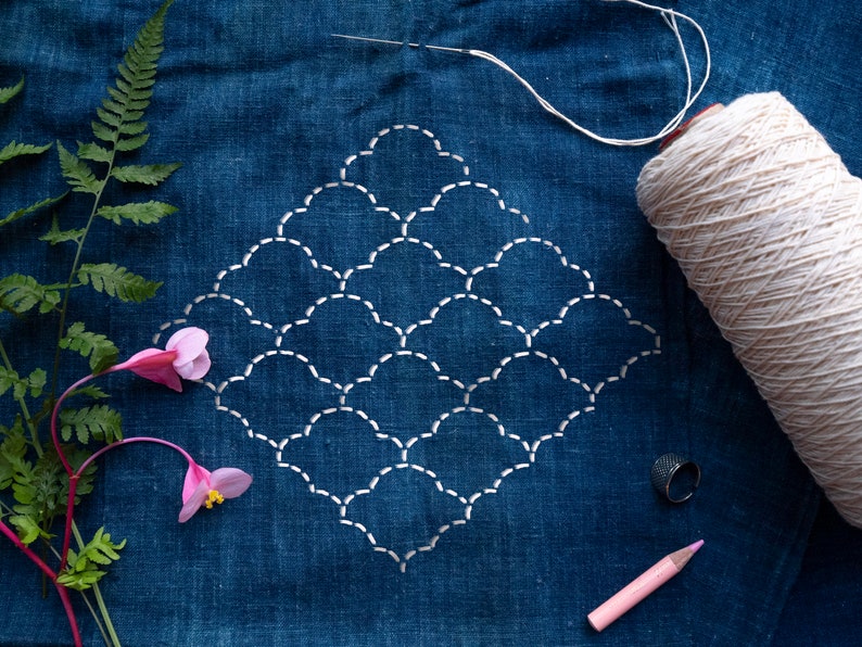 Японская вышивка сашико в одежде схемы фото