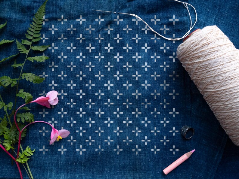 SASHIKO Schablone japanische Stickerei klar Acryl Vorlage | Etsy