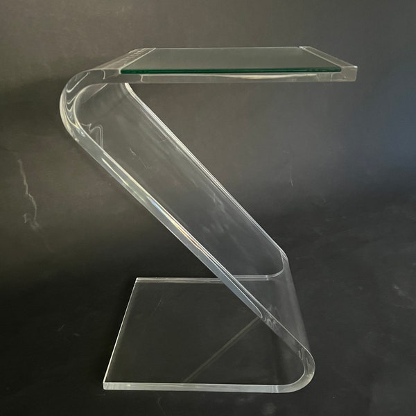 Lucite Glass Table Etsy