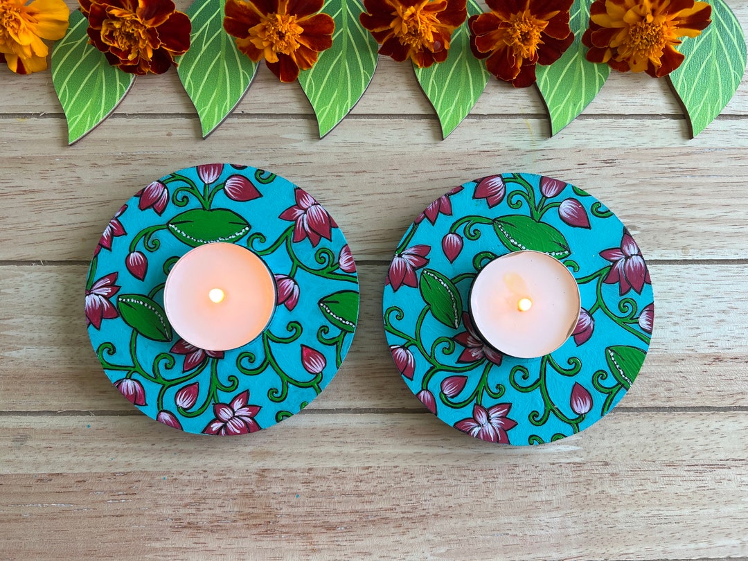 Diwali Tea Light Candle Holders Set/ Diwali Decor / Tea Light Etsy