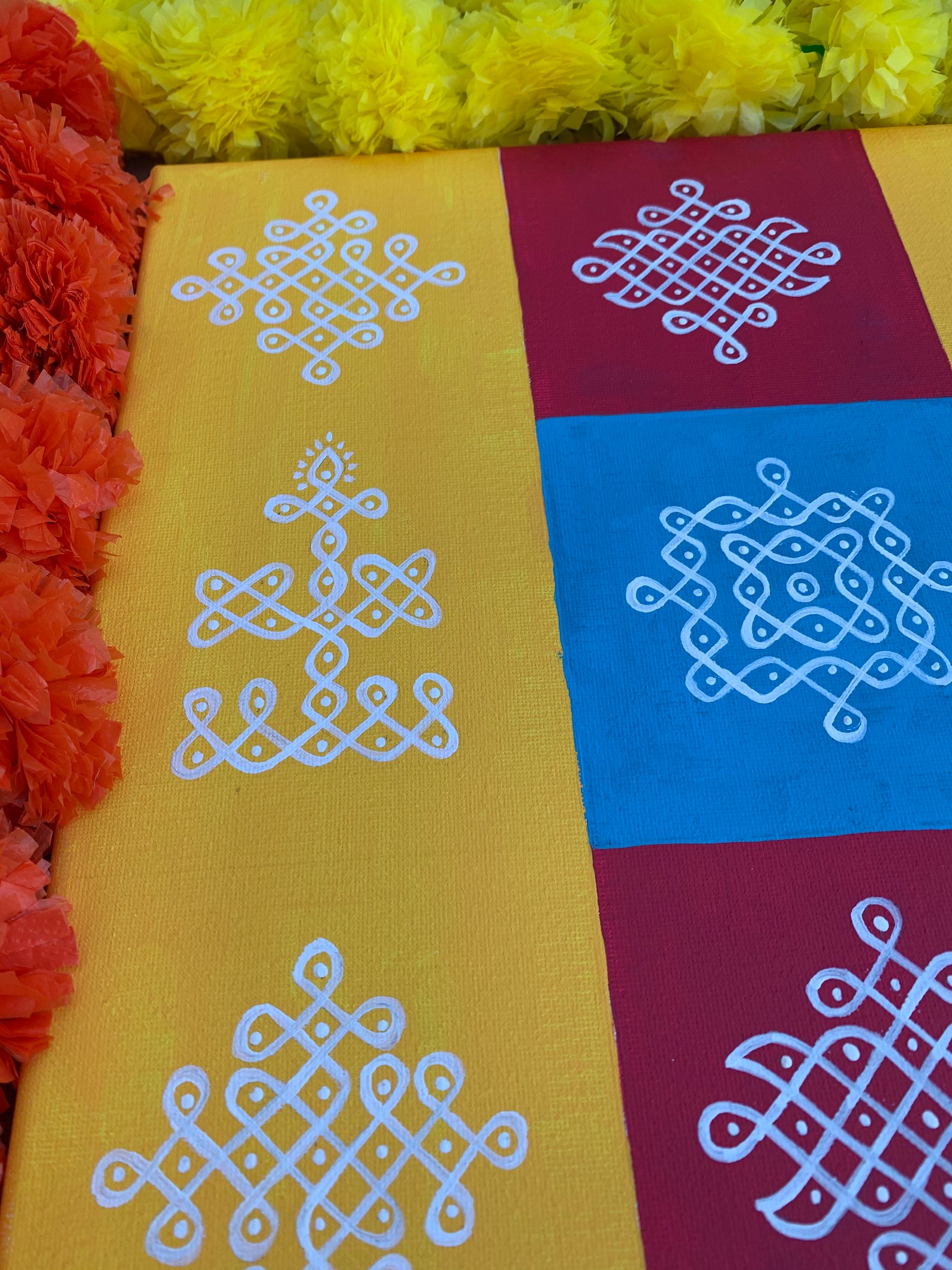 Kolam Backdrop Kolam Home Decor Kolam Designs Rangoli - Etsy