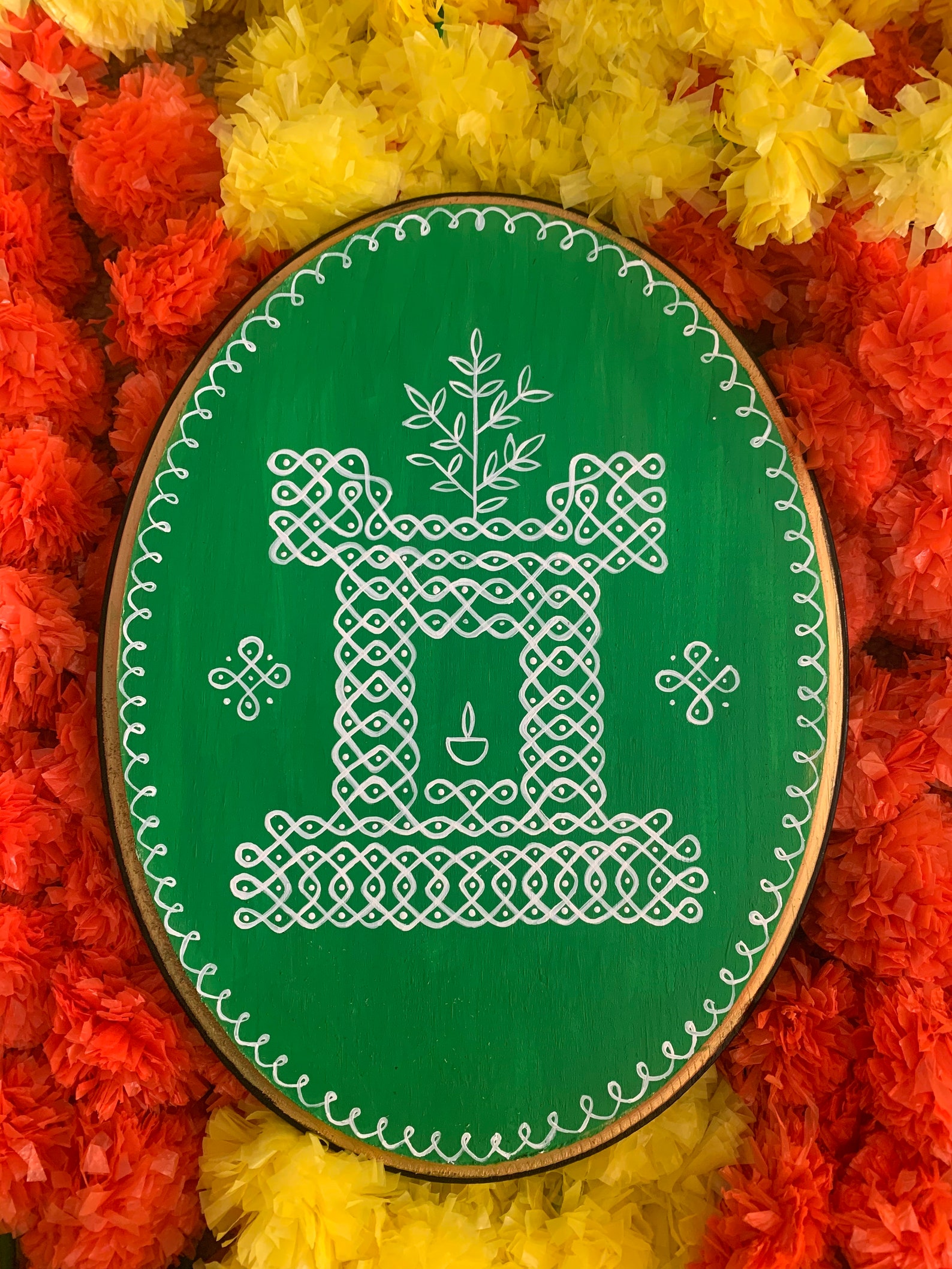 Kolam Backdrop Kolam design Kolam Decor Muggu Backdrop | Etsy