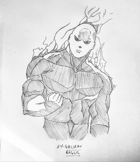 Pencil Sketch Of Jiren Dragonball Z Character