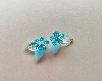 Handmade Murano Glass Flower Stud Earrings, Hypoallergenic - Etsy