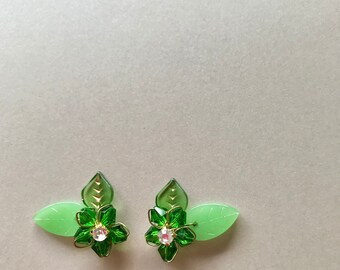Handmade Murano Glass Flower Stud Earrings, Hypoallergenic - Etsy