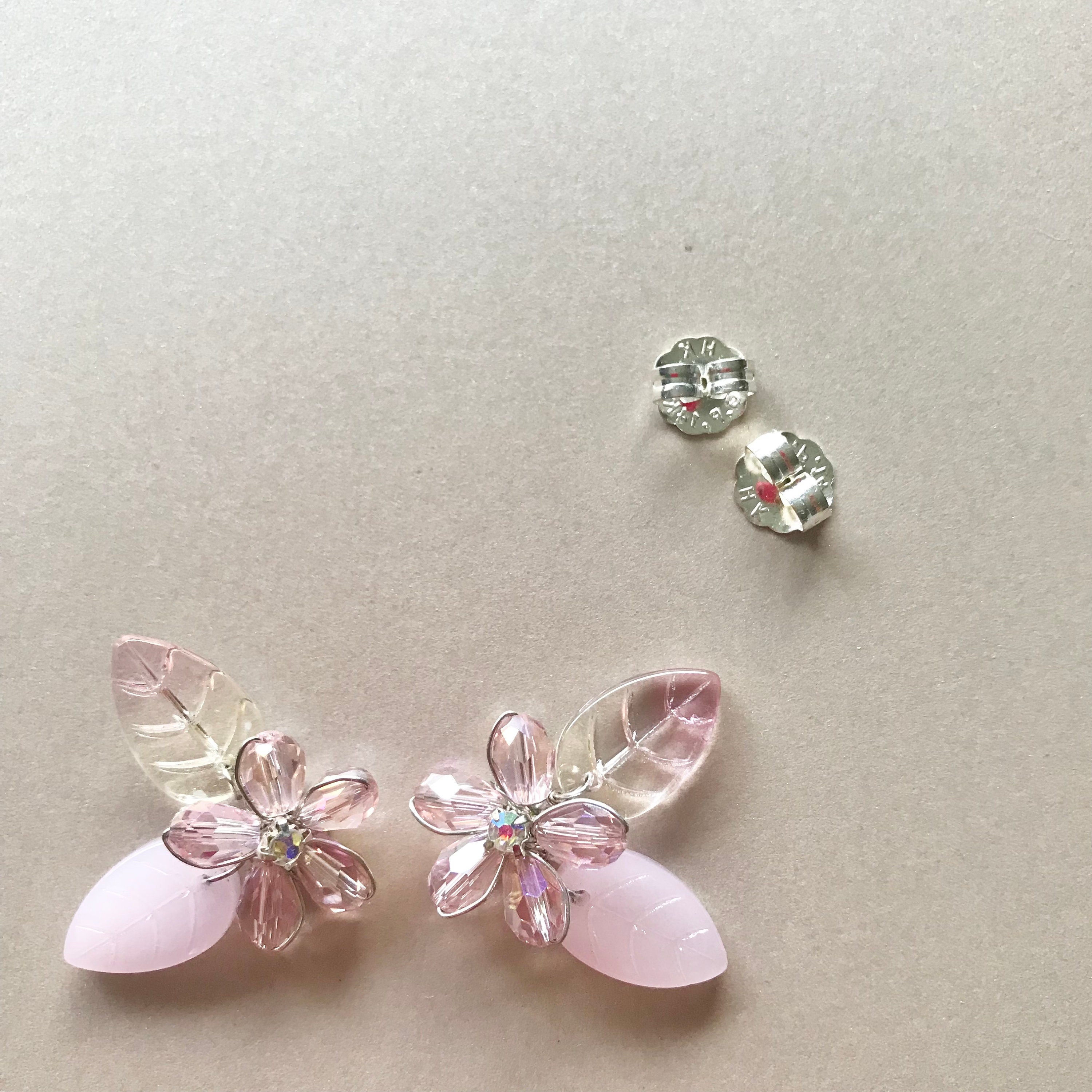 Handmade Murano Glass Flower Stud Earrings, Hypoallergenic - Etsy