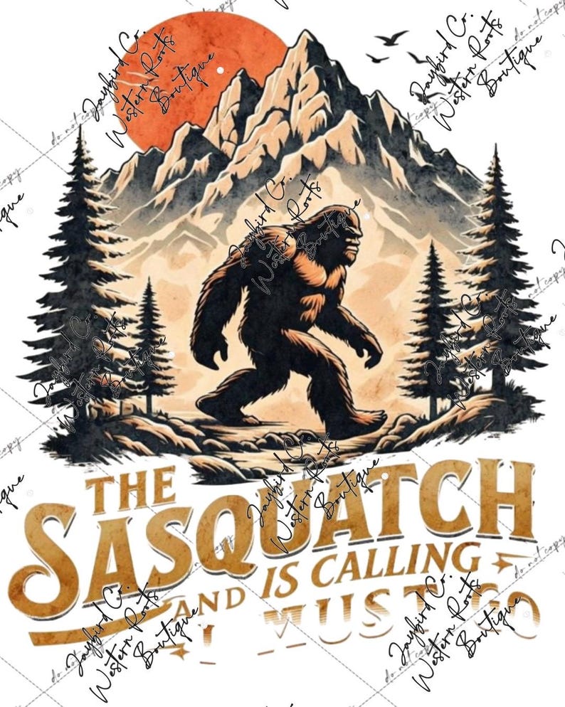 Sasquatch Png, Trendy Png, Bigfoot Png, Digital Graphic Png, Digital ...
