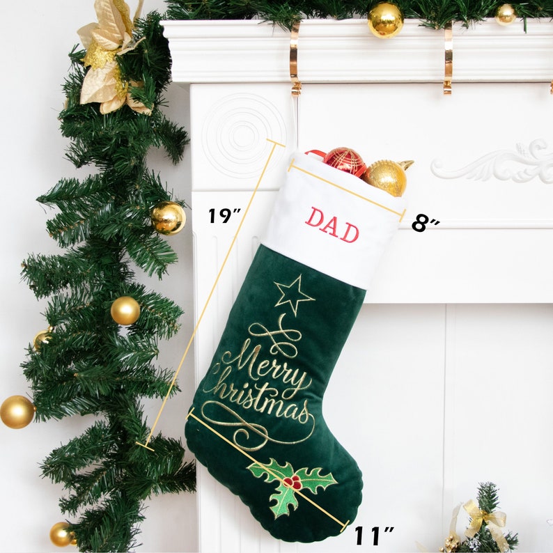 Personalized Christmas Stockings Custom Name Velvet Christmas Etsy