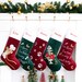 Personalized Dog Christmas Stockings Pet Velvet Stocking for Holiday Decoration Embroidered Dog Stocking with Name Christmas Gift for Family 