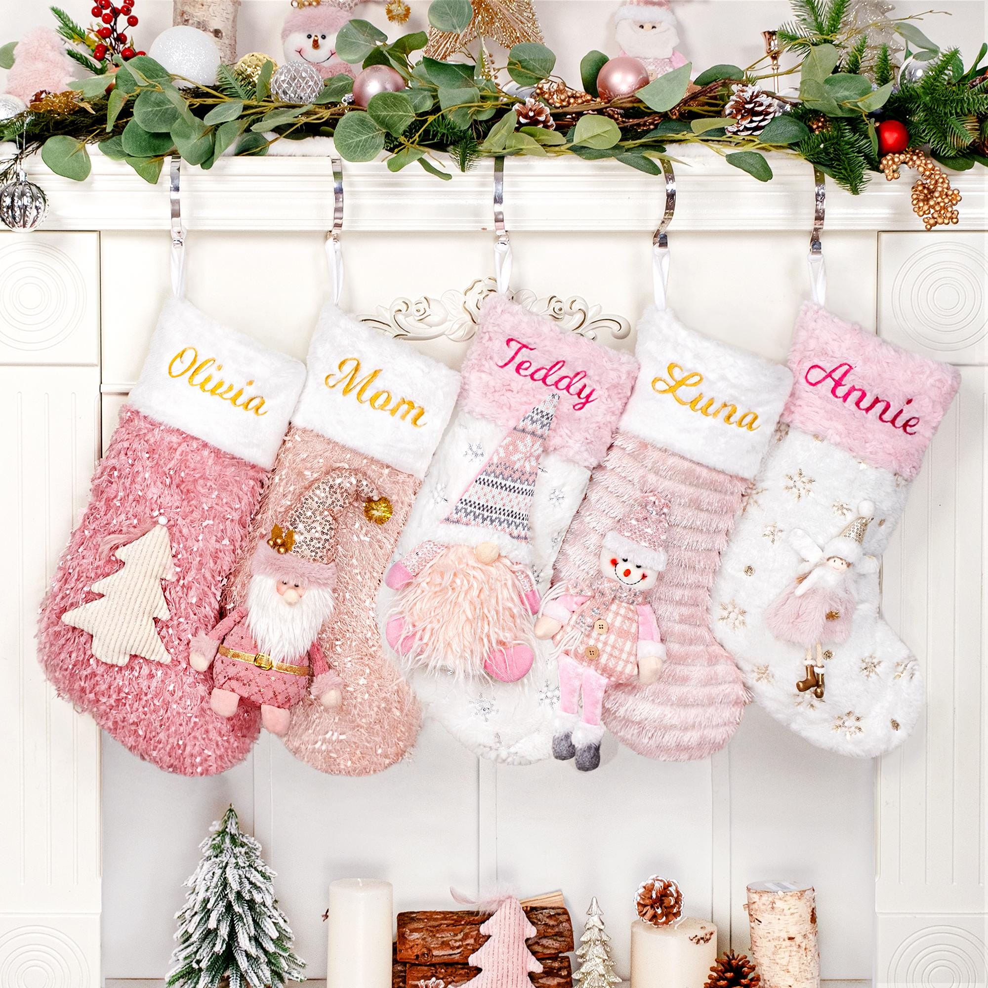 Pink Christmas Stocking