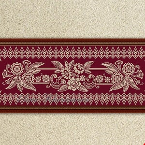 Floral monochrome sampler counted cross stitch pattern Flowers embroidery design Large cross stitch Antique xstitch chart #875