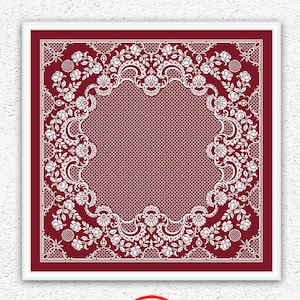 Patrón de punto de cruz de muestra monocromo floral Rosas punto de cruz Flores bordado Encaje punto de cruz Adorno antiguo xstitch gráfico #583