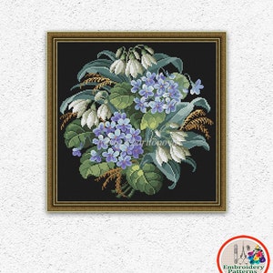 Lily of the Valley Counted Cross Stitch Pattern Flower
