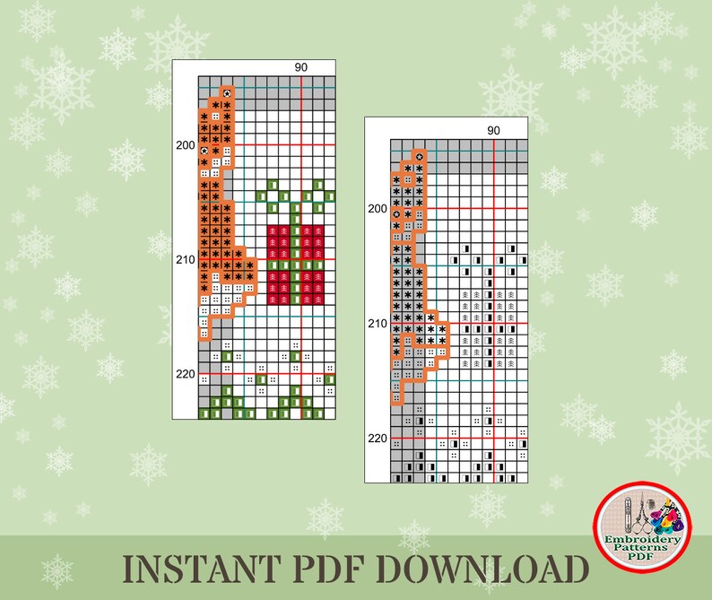 Nutcracker Stocking Cross Stitch Pattern Custom Christmas Etsy