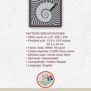 Ancient Shell Counted Cross Stitch Pattern Geometric Cross Stitch Clam ...