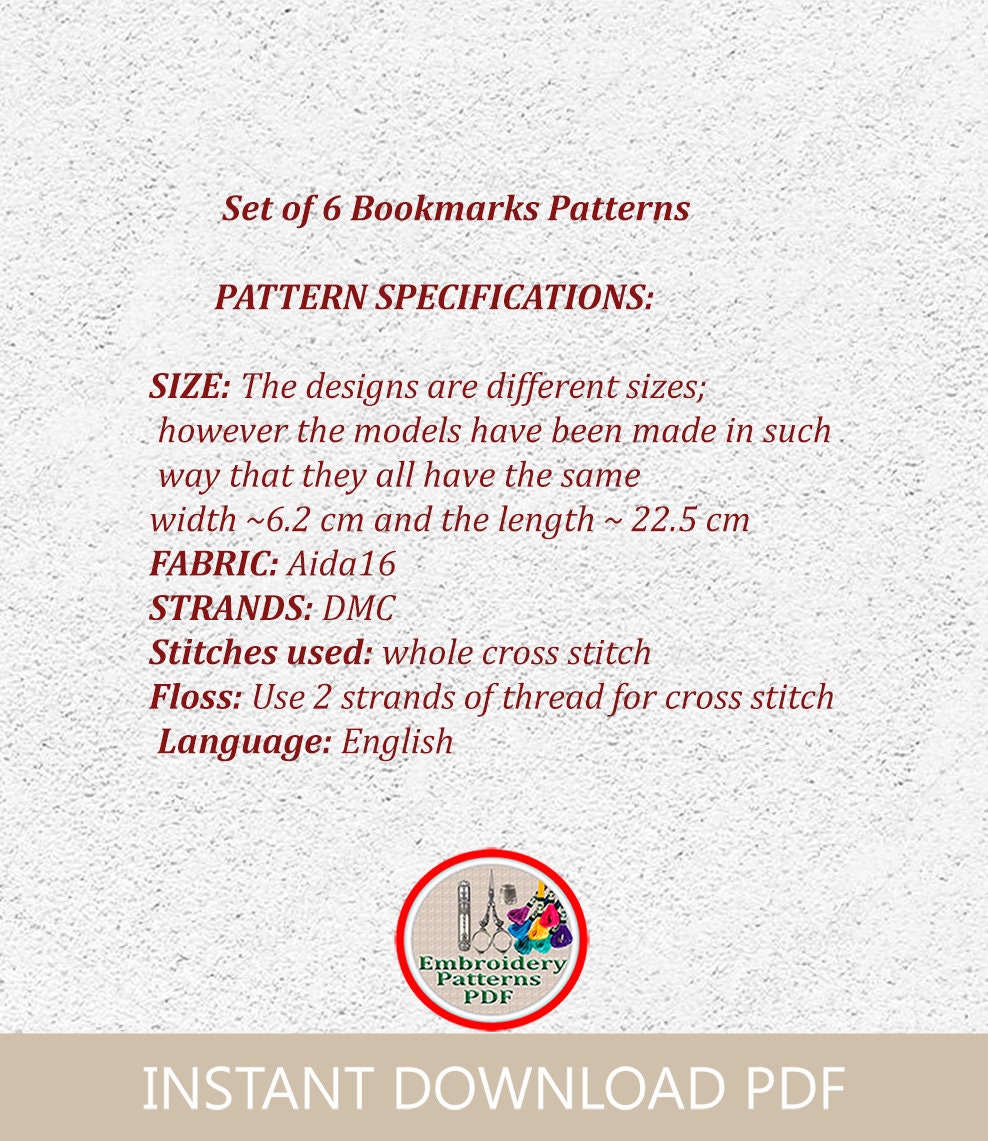Floral Bookmarks Cross Stitch Pattern Violets Blue Snowdrops Flowers ...