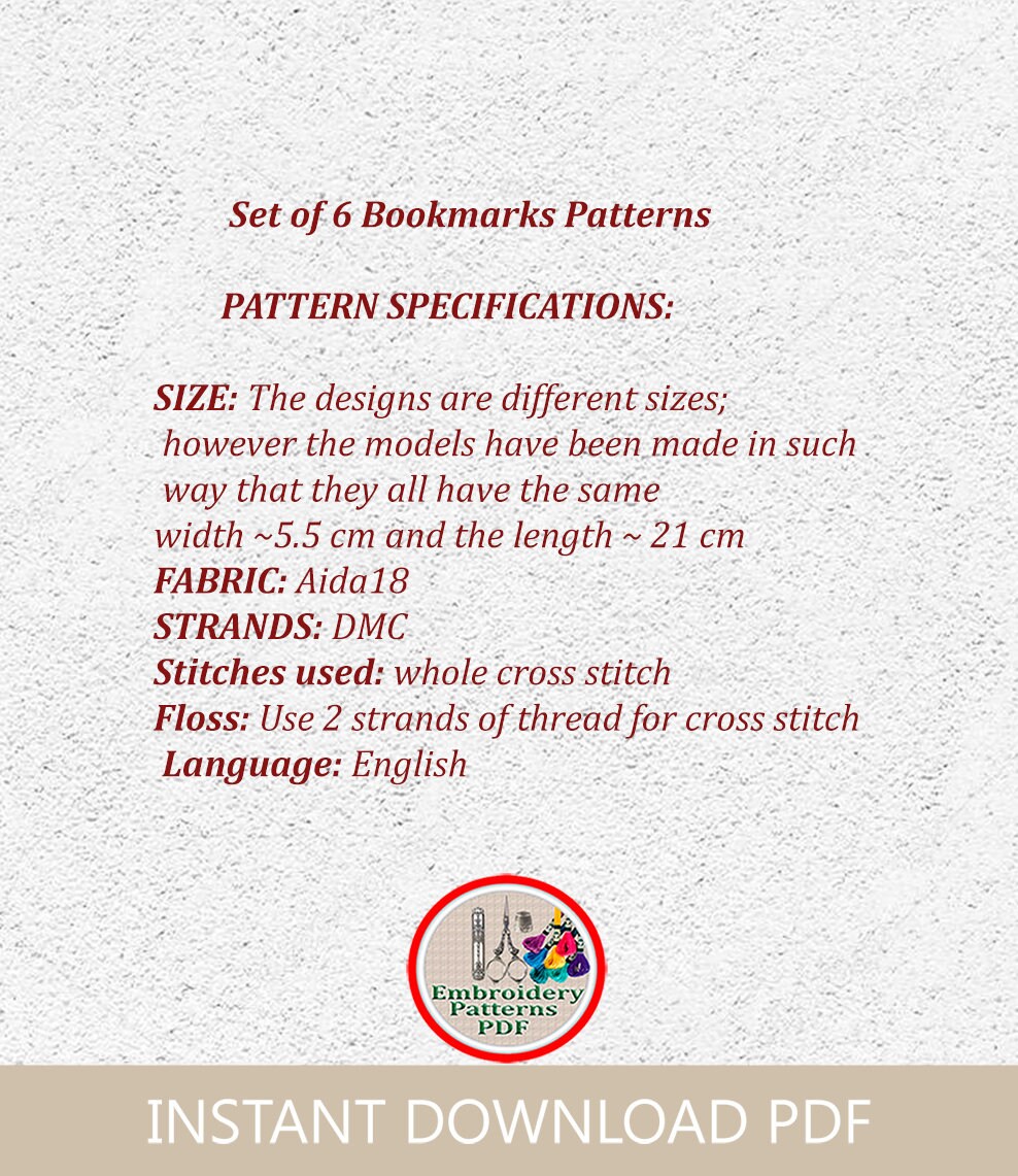 Gradient Bookmark Cross Stitch Pattern Geometric Bookmark Samplers ...