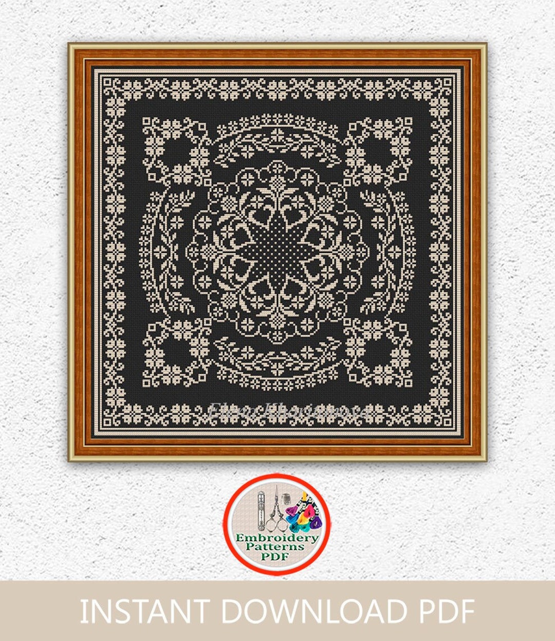 Monochrome Sampler Counted Cross Stitch Pattern Pillow Cross Etsy