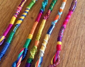 Custom Hair Wrap Extension -- clip-in/braid-in colorful hair wrap
