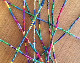 Custom 3pack Hair Wrap Extension -- clip-in/braid-in colorful hair wrap