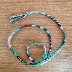 24inch Spring Fairy Hair Wrap Extension -- clip in/braid in hair wrap extension, pink/rose/green/gold