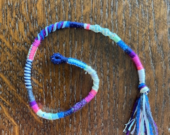 Glow-in-the-Dark Outer Space Rainbow Hair Wrap Extension -- clip in/braid in hair wrap extension