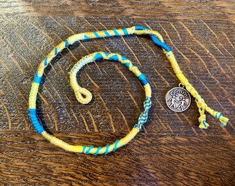 Gemini Zodiac Hair Wrap Extension, 16inch -- clip in/braid in hair wrap extension gold/cobalt/teal/sunshine/yellow/green