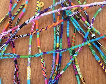 Custom 5Pack Hair Wrap Extensions -- clip-in/braid-in colorful hair wrap