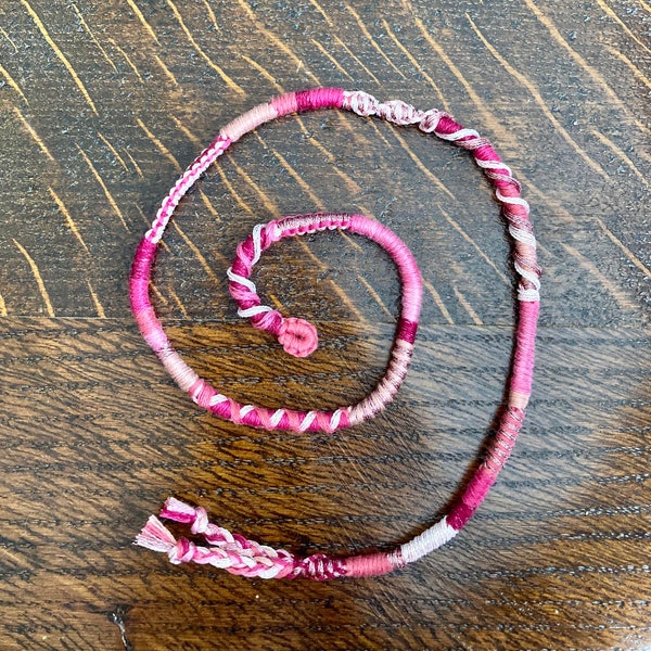 On Wednesdays We Wear Pink Hair Wrap Extension -- clip in/braid in hair wrap extension