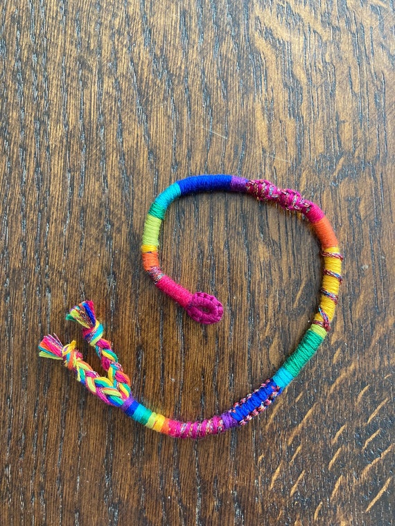 9inch Jewel Tone Rainbow Hair Wrap Extension -- clip in/braid in hair wrap  extension