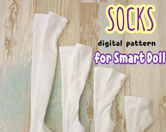 Socks pattern for Smart Doll, PDF instant download, Digital pattern