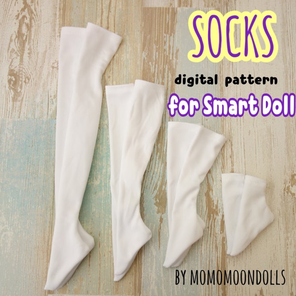 Socks pattern for Smart Doll, PDF instant download, Digital pattern