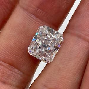 LOTUSMAPLE radiant 0.5-10CT ice crushed cut handmade stone loose moissanite high quality D color FL-VVS1 clarity with GRA certificate