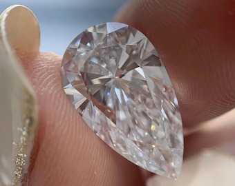 LOTUSMAPLE lab grown diamond selected brilliant Pear cut 0.5 to 5Ct handcrafted color D VVS1 VVS2 3EX cut certified IGI cvd/hpht loose stone