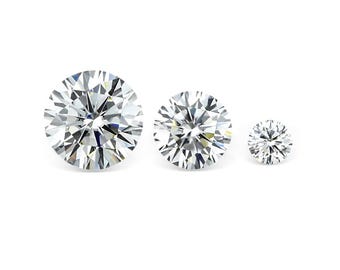 Loser Labordiamant 0,0015Ct-8,0Ct (0,7 bis 13 mm) ausgewählte Farbe DE Reinheit VVS handgefertigt Runde Form 3EX Brillantschliff kleiner Karatstein