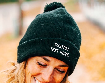 I LEFT MY HEART IN KAZAKHSTAN Custom Personalized Embroidery Embroidered Beanie