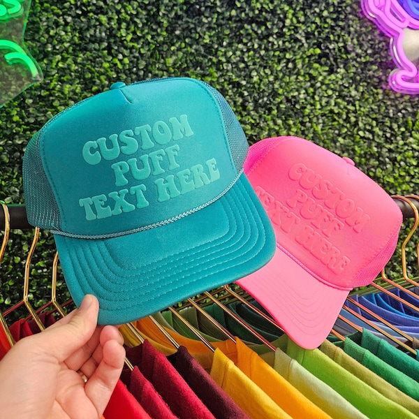 Custom 3D PUFF Foam Trucker Hat, Custom hat, Personalized Foam Hat, Unisex Foam Trucker Hat, Party Trucker hats